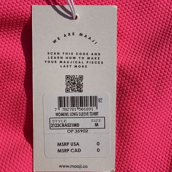 MAAJI NWT WOMENS LONGE SLEEVES T SHIRT RASH GUARD SWIM COVER UP MEDIUM - Picture 6 of 7